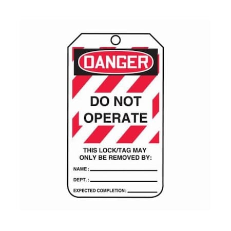 Accuform Safety Tags, DANGER DO NOT OPERATE, 5.75in x 3.25in, PF-Cardstock, 25PK MLT406CTP